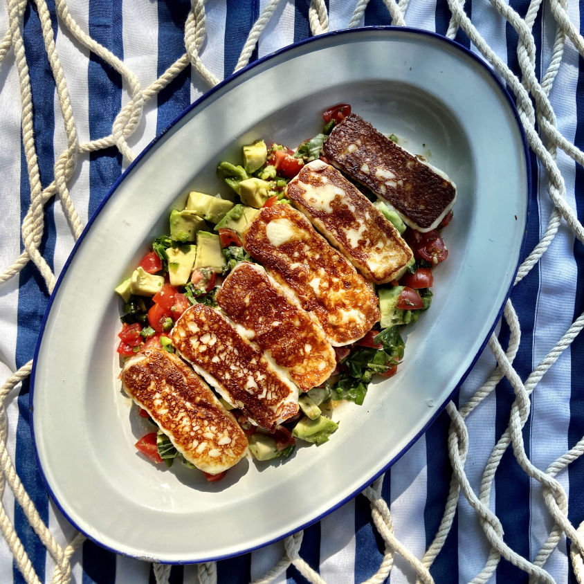 Crisp Halloumi with Avocado Salsa