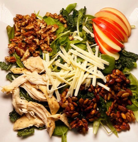 Picture of Nutty Honeycrisp Apple Salad with Maple Mustard Vinaigrette	 