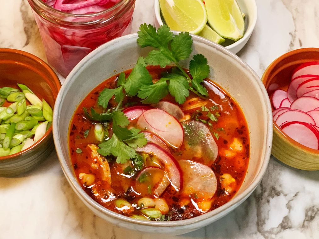 Photo of bowl of Pozole
