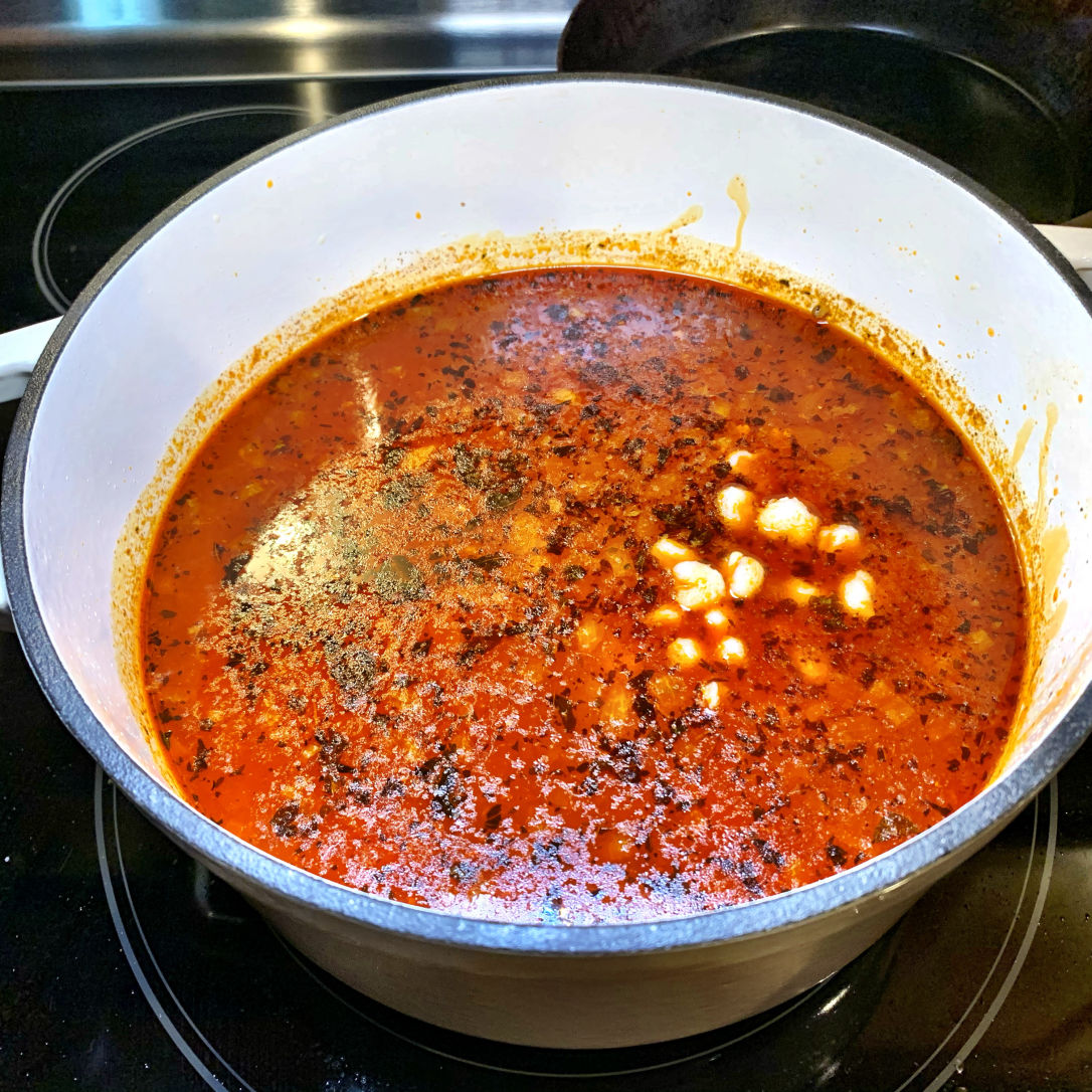 Photo of Pozole cooking