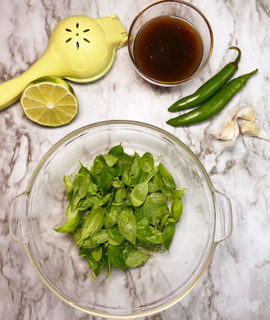 Picture of basil salad 