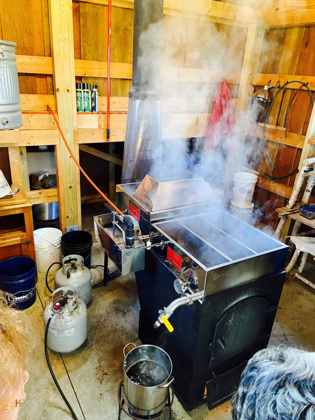 Photo of maple sap evaporator 