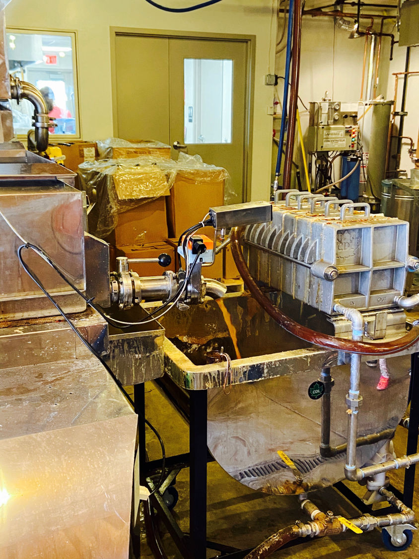 Photo of industrial size maple evaporator 